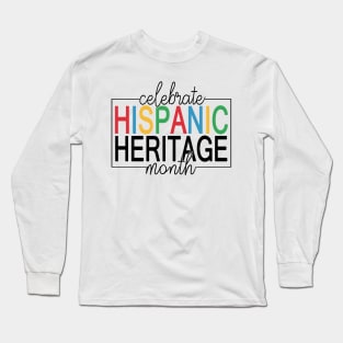 Proud Latina For Women Funny Hispanic Heritage Month Flag Long Sleeve T-Shirt